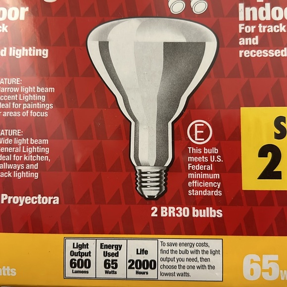 ACE Brand Spotlight Indoor Bulbs BR30 65Watts 6 PK NEW for track/recessed light - Picture 5 of 6